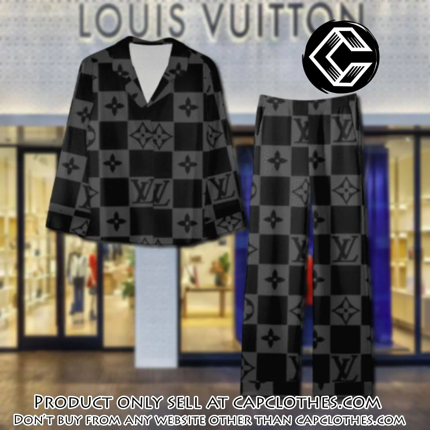 Trending luxury lv satin pajama set pjs1073 cc1716817